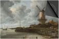 Dietrix Inductie Beschermer - 78x52cm - Oude Meesters - van Ruisdael Molen Wijk bij Duurstede