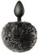 Sweet Caress Buttplug met Ponpon Zwart 3cm Diameter