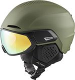 Alpina Alto Q Lite Skihelm Met Vizier 2023 | Olive Matt | Quatroflex Lite Morror (Cat. 2) | Maat: 59 - 63 cm