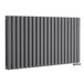 Hudson Reed Vitality - Radiateur design horizontal – Anthracite – 63 cm x 74 cm – Double rang - Raccordement central