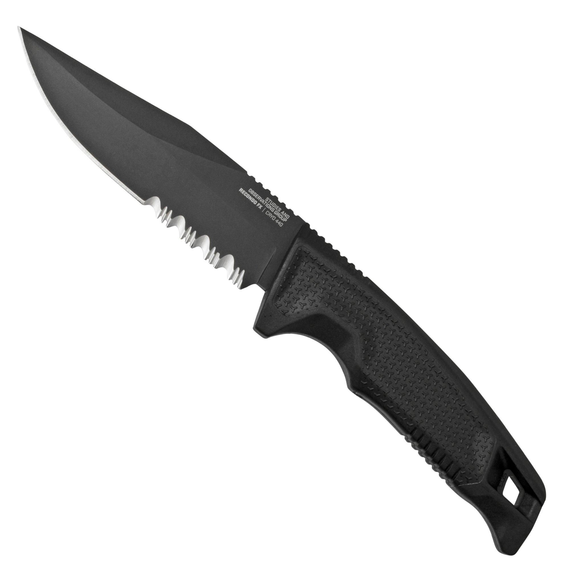 SOG Recondo FX - Black - Partially Serrated - Fixed Blade Knife