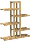 vidaXL Plantenstandaard Wit 93 x 25 x 114,5 cm Massief Acacia Hout