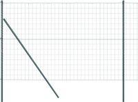 VidaXL Euro-hek met grondbevestiging 10 x 1,5 m pvc-coated staal groen