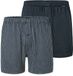 Schiesser Boxershorts set van 2 jersey effen patroon - Boxershorts multipacks Heren Onderbroek - blauw