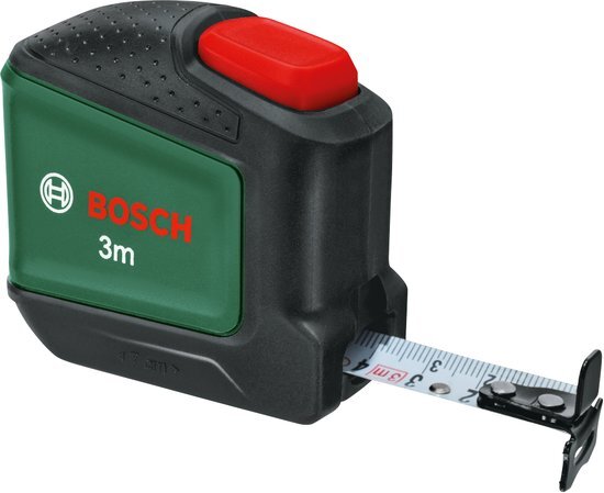 Bosch Bosch meetlint 3 m (autolock; 19 mm brede band, nylongecoat, nauwkeurig 3 meter meetlint met takrichtingshaken en metalen riemclip)