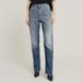 G-Star Viktoria High Straight Wmn Jeans W29 X L32 Coton Élasthanne Antique Faded Steel Blue
