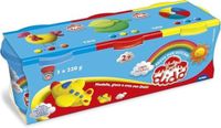 Didò 390460 – Set van drie tubs van Plasticine 220 g (blauw/rood/geel)