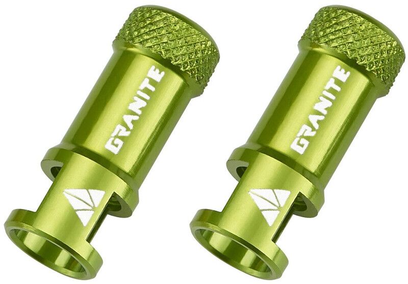 Granite CNC Ventieldopje met Verwijderfunctie 2 stuks, groen