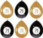 Haza Ballonnen 21 jaar - 12 stuks - 30 cm - Zwart/Goud