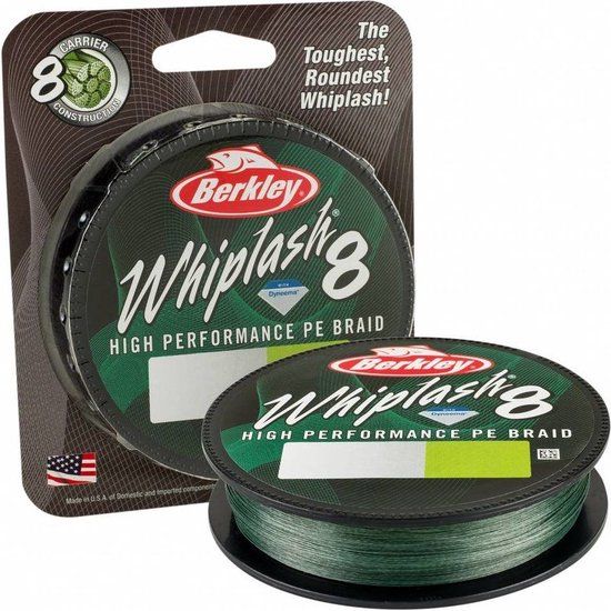 Berkley Whiplash 8 - 0.08mm - Green - 150m - 12.9kg - Braided Fishing Line