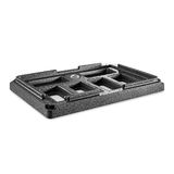 thermohauser Gastrostar GN 1/1 koelframe voor thermobox van geëxpandeerd polypropyleen, 60 x 40 x 8 cm, voor maximaal 6 koelblokken, zwart