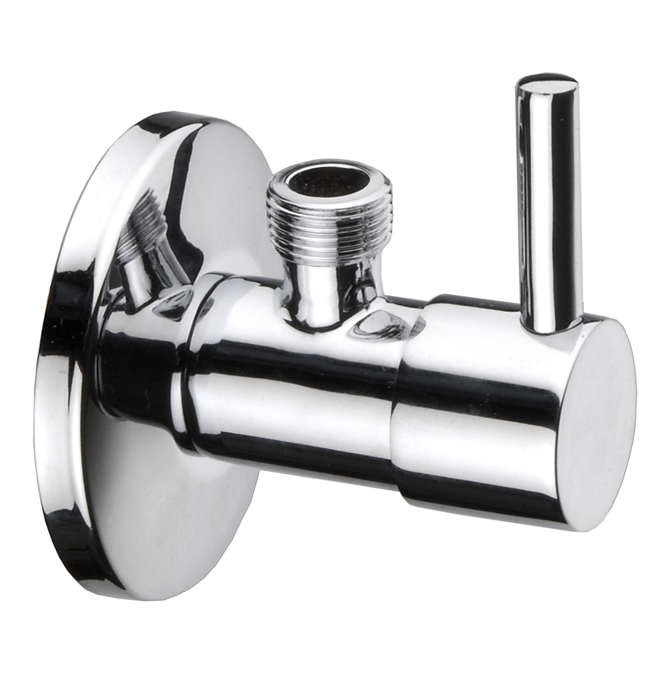 Cornat T317005 hoekventiel, design, rond, 1/2 inch, chroom