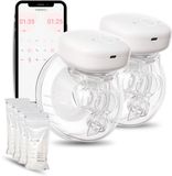 Youha Elektrische Dubbele Borstkolf Gen 1 - Handsfree Draadloze Borstkolf - Met App - BPA-vrij - 24mm - Set van 2