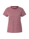 Levi's Dames The Perfect Tee T-shirt, Gestreept Chesthit Logo, Trudy Stripe Chocola, L