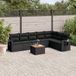 Maison Exclusive - Ensemble de meubles de jardin 8 pièces avec canapé et coussins, noir, en polyrotin