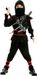 MOM Funcompany Ninja Assassin Kostuum Enfant Noir Rouge - 5-6 Ans (116cm)