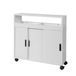 SoBuy Meuble de toilette - Meuble WC - Meuble de salle de bain - Porte-rouleau WC - Autoportant - Blanc - Bois - 20x71x70cm