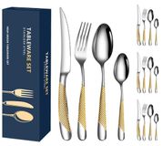 Service de couverts 16 pièces - Design moderne Inox