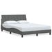 VidaXL Cadre de lit Hanko Tissu Gris foncé 140x200 cm