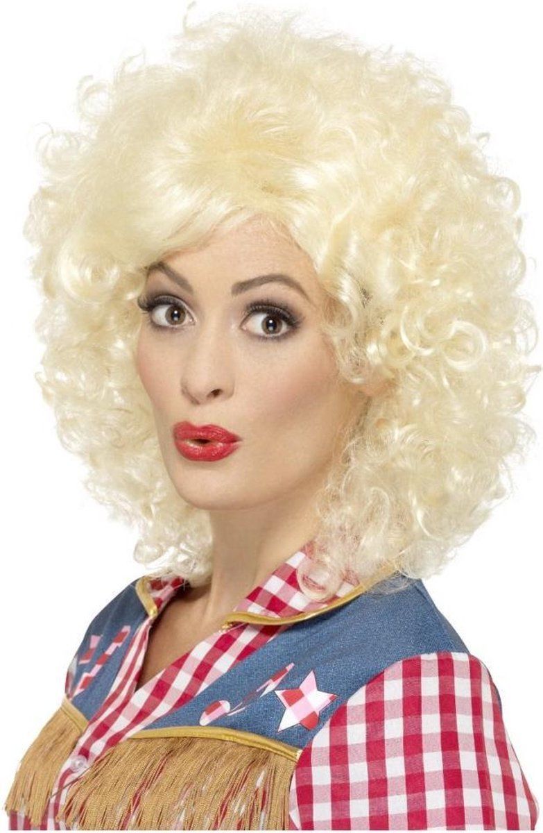 Smiffys Rodeo Doll Blonde Wit Pruik