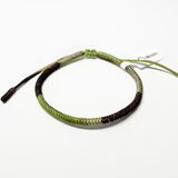 Wristin Tibetaanse armband verloop bruin/groen/lichtbruin