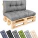 Garronda Set de coussins pour palette 2 pièces hydrofuge résistant aux UV et à l'eau pour bancs de palette GD-0252 Gris