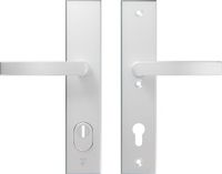 AXA Veiligheidsbeslag (Edge Plus) Aluminium glad: Kruk-Kruk (model Blok) PC92 met kerntrekbeveiliging SKG***