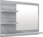 vidaXL Badkamerspiegel 60x10,5x45 cm bewerkt hout grijs sonoma eiken