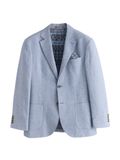 Next - Heren - Blazer van linnenmix met textuur - Blauw