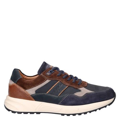 Australian leren sneakers - donkerblauw/cognac