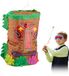Relaxdays Pinata Tiki Zelf Vullen Indianen Bruin Groen Rood Papier