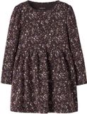 NAME IT Jurk Regular fit Chocolate Plum1 Gebloemd Lange mouw Katoen