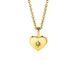 Zinzi AUGUSTUS hanger 12mm gold plated hart geboortesteen groen peridoot zirconia (zonder collier)