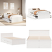 VIDAXL Cadre De Lit Sans Matelas Avec Tête De Lit Blanc 120x190 Cm Pin