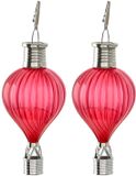 Cepewa LED ballonhanger - 2x - rood - H17 cm - luchtballon - tuinverlichting/buitenlamp