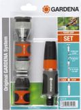 GARDENA Kit d'Arrosage de Base, Compatible Tuyau Ø13mm et Ø15mm, Lance d'Arrosage Incluse, Système Original GARDENA
