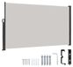 StarTech Zijmarkies Uitschuifbare Wandmarkies 160 x 300 cm Polyester Lichtgrijs