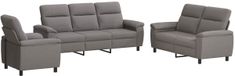 vidaXL - Canapé - 3 - pcs - Taupe - Tissu