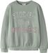 NAME IT Meisjes Trui NKFKONNA LS NREG SWEAT UNB BOX - Katoen - Groen Milieu - Maat 146/152