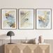 Lot de 3 affiches / posters triptyque - Feuilles - 3 affiches - 40x50 cm (cadres non fournis) - Bordure noire et blanche