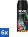 Axe Vaporisateur 6 x Déodorant Bodyspray Fresh Forest & Graffiti 150 ml