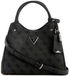 GUESS handtas schoudertas Meridian II Girlfriend Carryall Coal Logo donkergrijs