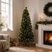 vidaXL Glasvezel Kerstboom 180 cm 24 LED's Warmwit PVC Groen
