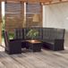 Maison Exclusive - Ensemble de salon 3 pièces pour jardin avec coussins, noir, en polyrotin