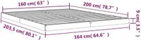 vidaXL Bedframe massief grenenhout 160x200 cm