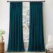 Sans marque Rideaux Paon Bleu sarcelle 132x220 cm 2 Pièces