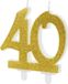 PartyDeco Cijferkaars 40 Moderne Goud 10cm