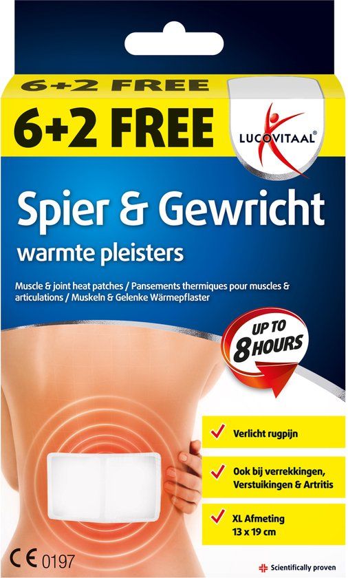 Lucovitaal Spier en gewricht warmte pleisters 8 Stuks