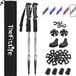 TheFitLife Bâtons de randonnée - Antichoc - Ultraléger - Aluminium - Réglable - Set de 2 - Argent