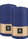 Wiedemann Cilinderkaars/stompkaars - 2x - donkerblauw - 13 x 7 cm - 52 branduren